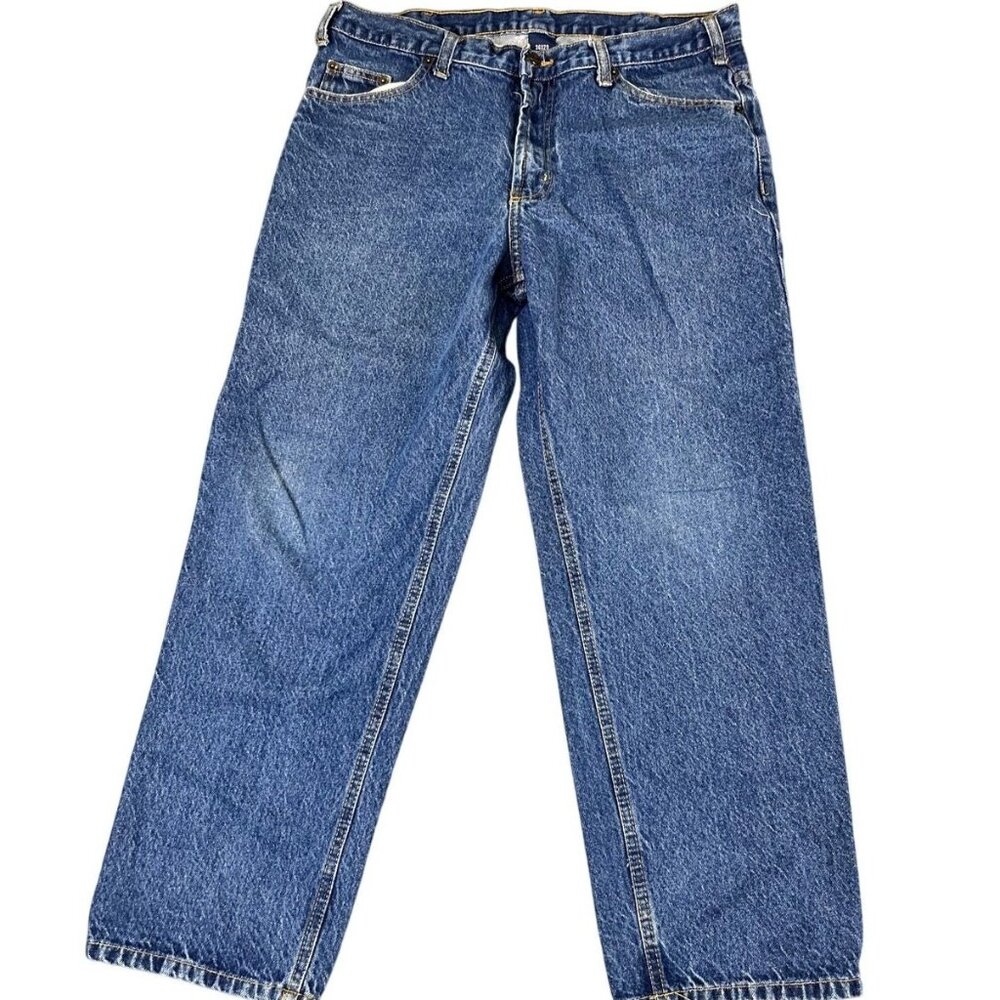 RK Brand Mens 36x29 Denim Jeans Blue Work Carpenter Utility 100% Cotton Rural